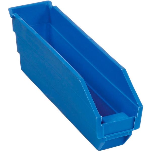 Global Industrial Shelf Storage Bin, Polypropylene, Blue, 4 in H, 2-3/4 in W 184836BL - main